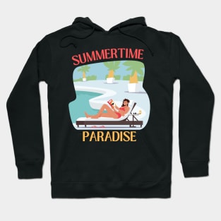 Hello summer Beach summertime Adventure travel lover palm tree sun Hoodie